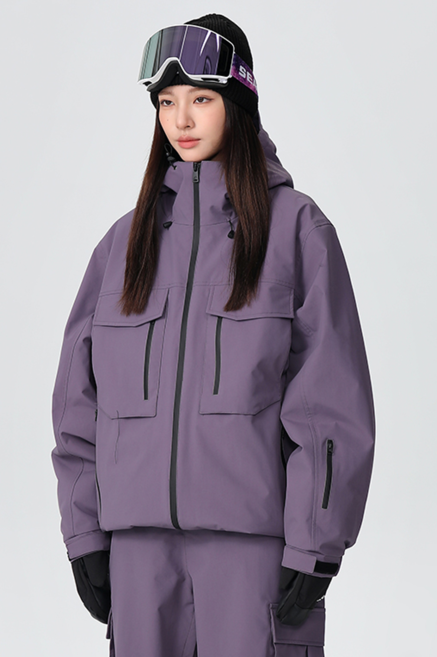 SEARIPE Heavyweight Waterproof 3-Layer Fabric Snow Jacket Unisex - Exile Space