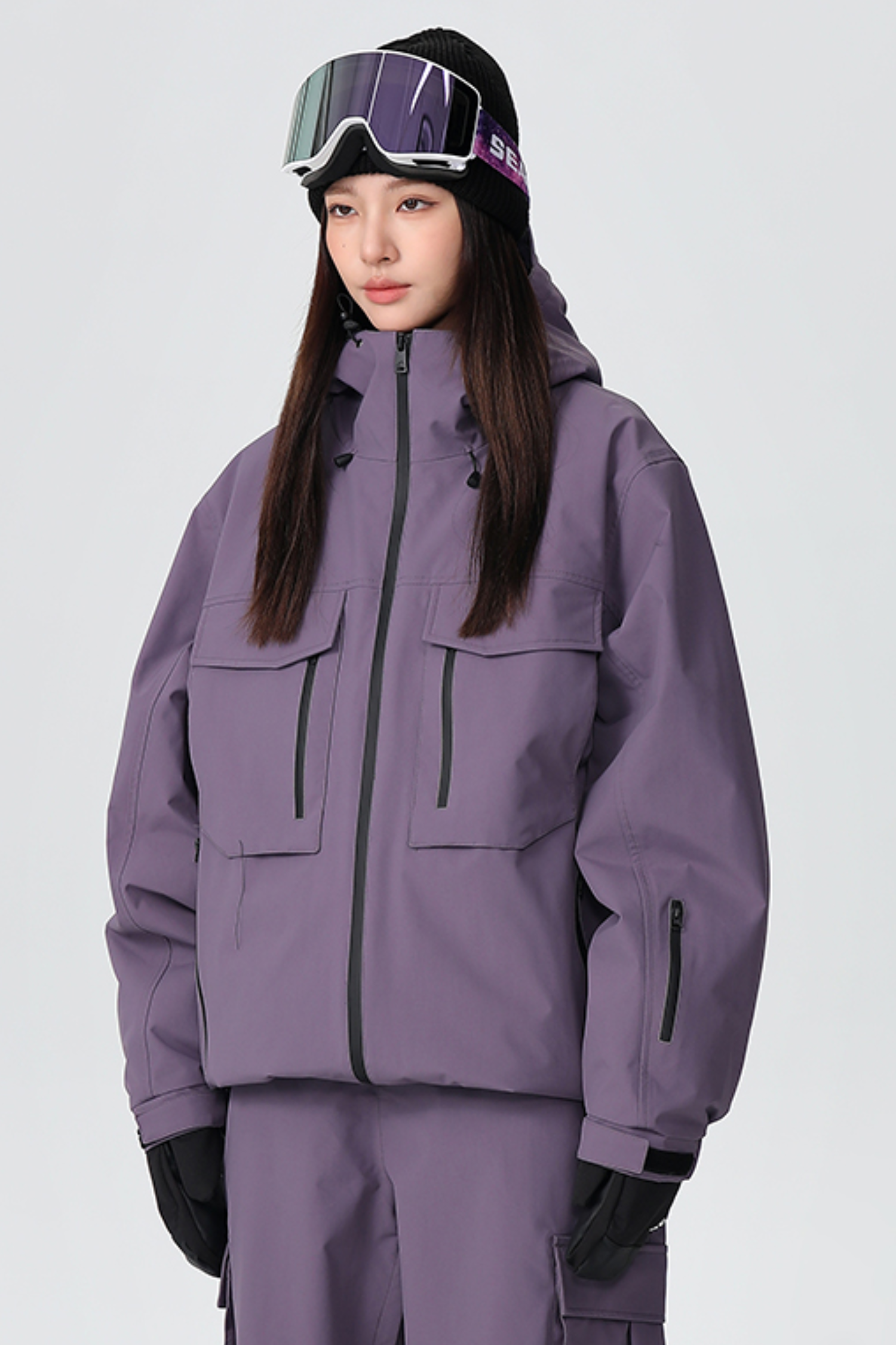 SEARIPE Heavyweight Waterproof 3-Layer Fabric Snow Jacket Unisex - Exile Space