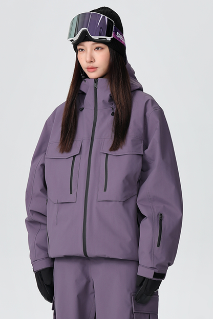 SEARIPE Heavyweight Waterproof 3-Layer Fabric Snow Jacket Unisex - Exile Space