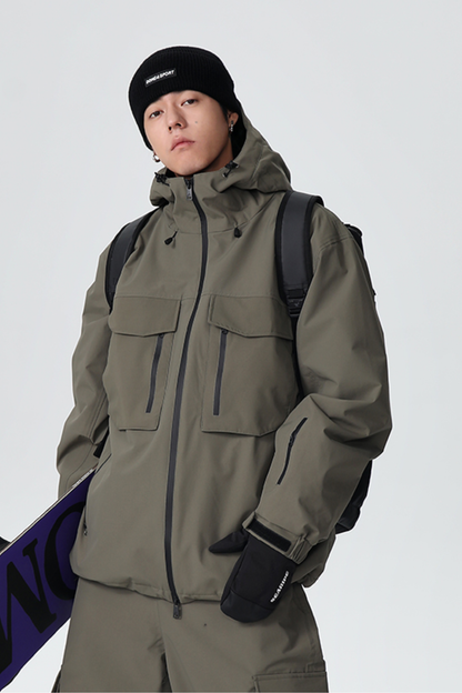 SEARIPE Heavyweight Waterproof 3-Layer Fabric Snow Jacket Unisex - Exile Space