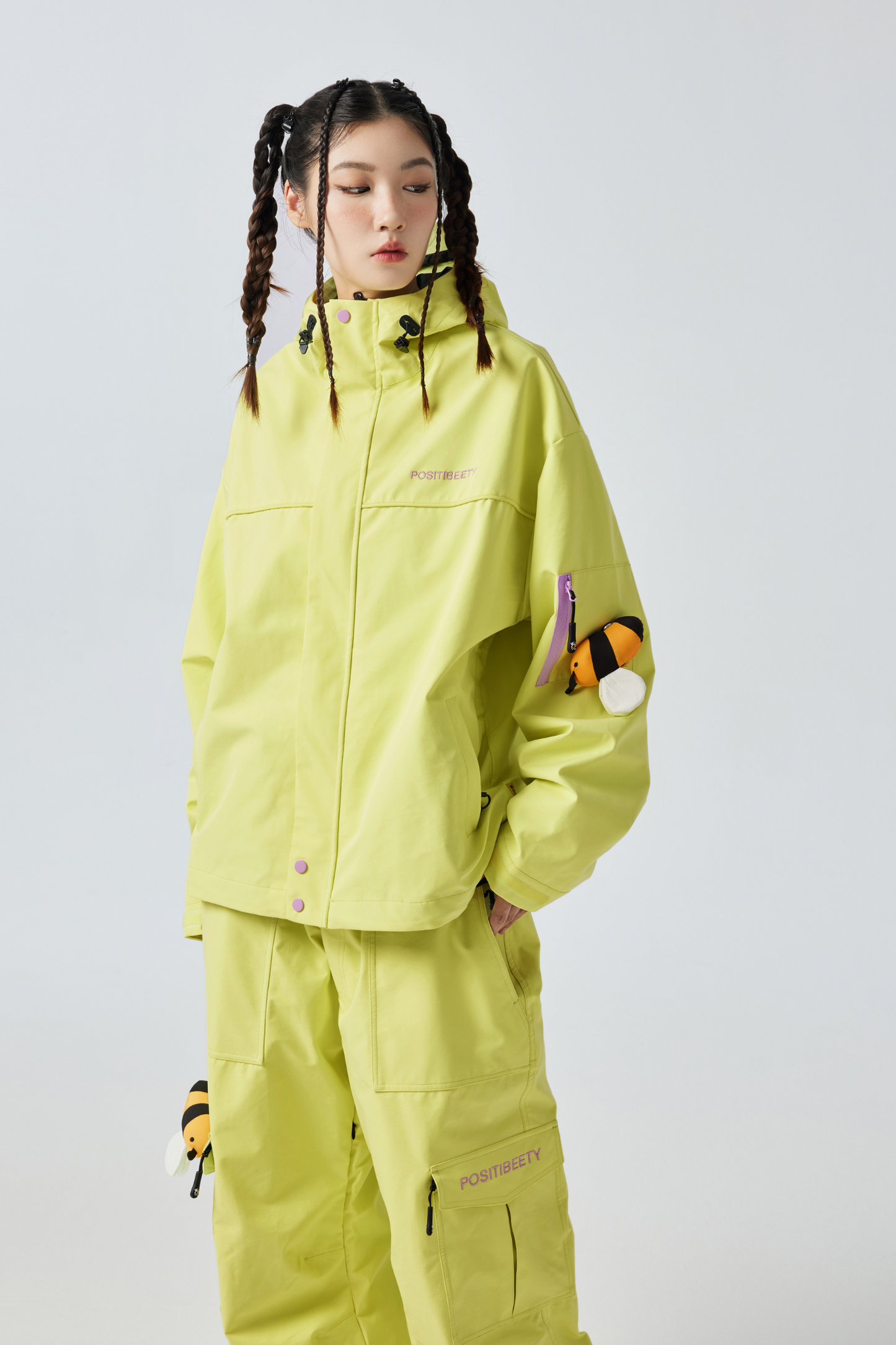 Positibeety 3L Detachable Bee Snow Jacket - Exile Space