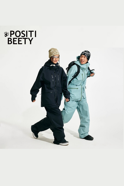 Positibeety 3L  Ski Snowboard Bib Pants Suit Set