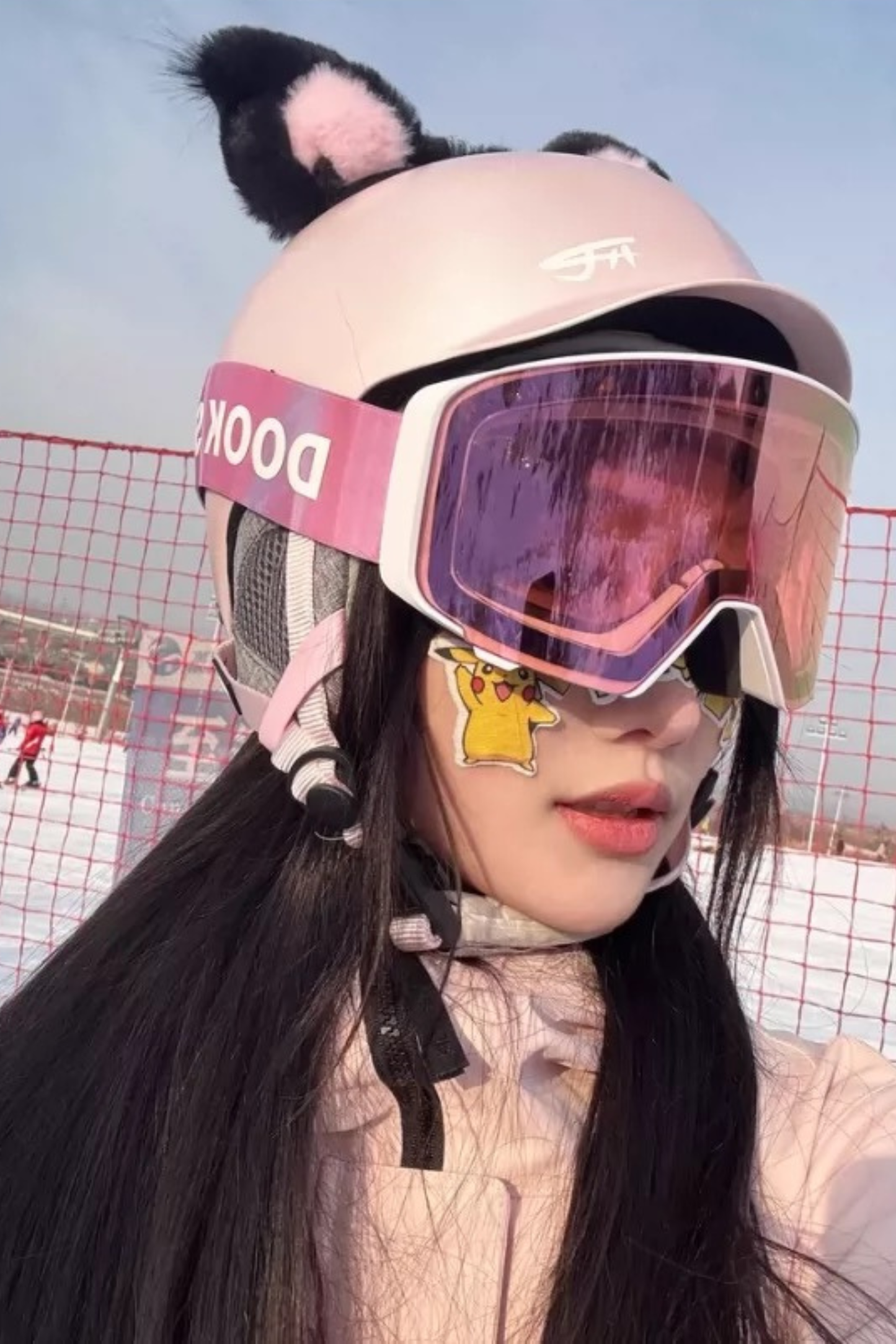 REV ORIX Snow Helmet Cherry Blossom Pink