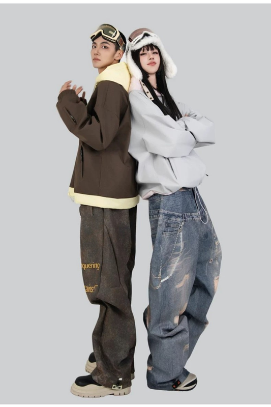 Swagli Wildflower Crew Ski Snowboard Pullover Jacket