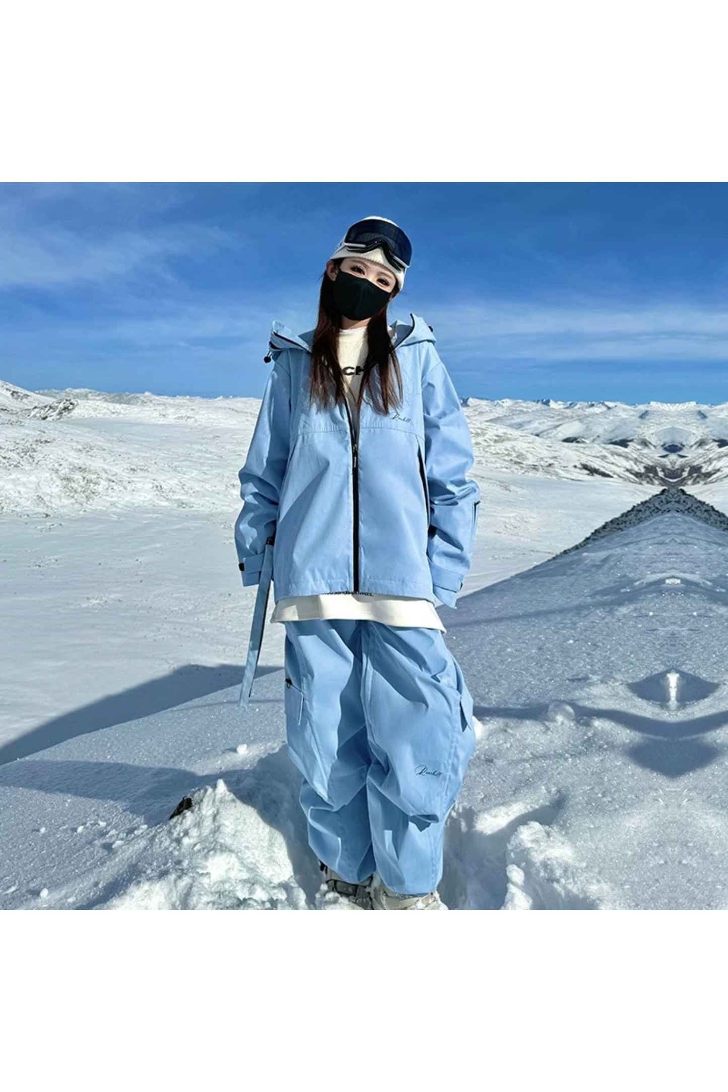 Renchilli Ocean Blue Snowboard Jacket and Pants Set