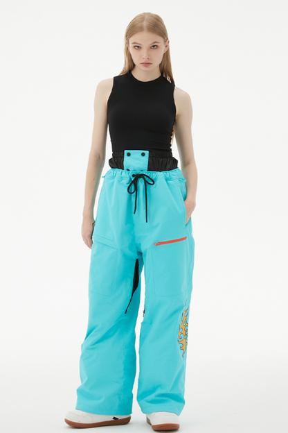 RandomPow Embroidery Snow Pants - Exile Space