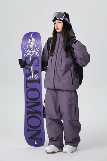 SEARIPE Heavyweight Waterproof 3-Layer Fabric Snow Pants Unisex