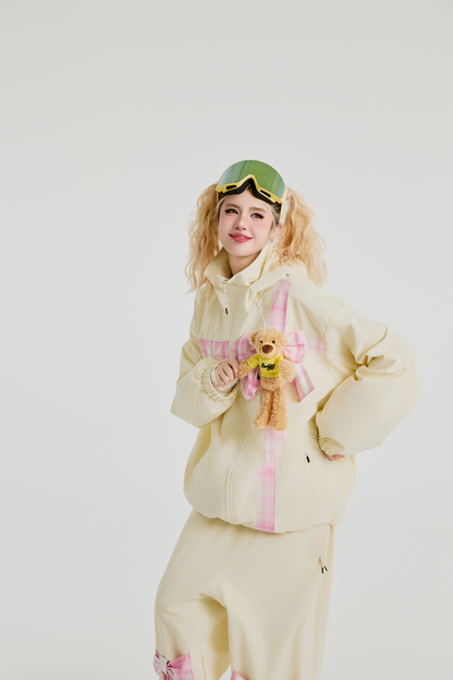 SwagLi Teddy Bear Bow Snowsuit