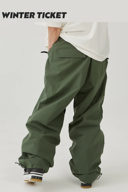 Winter Ticket Freestyle Oversize Army Green Snow Pants