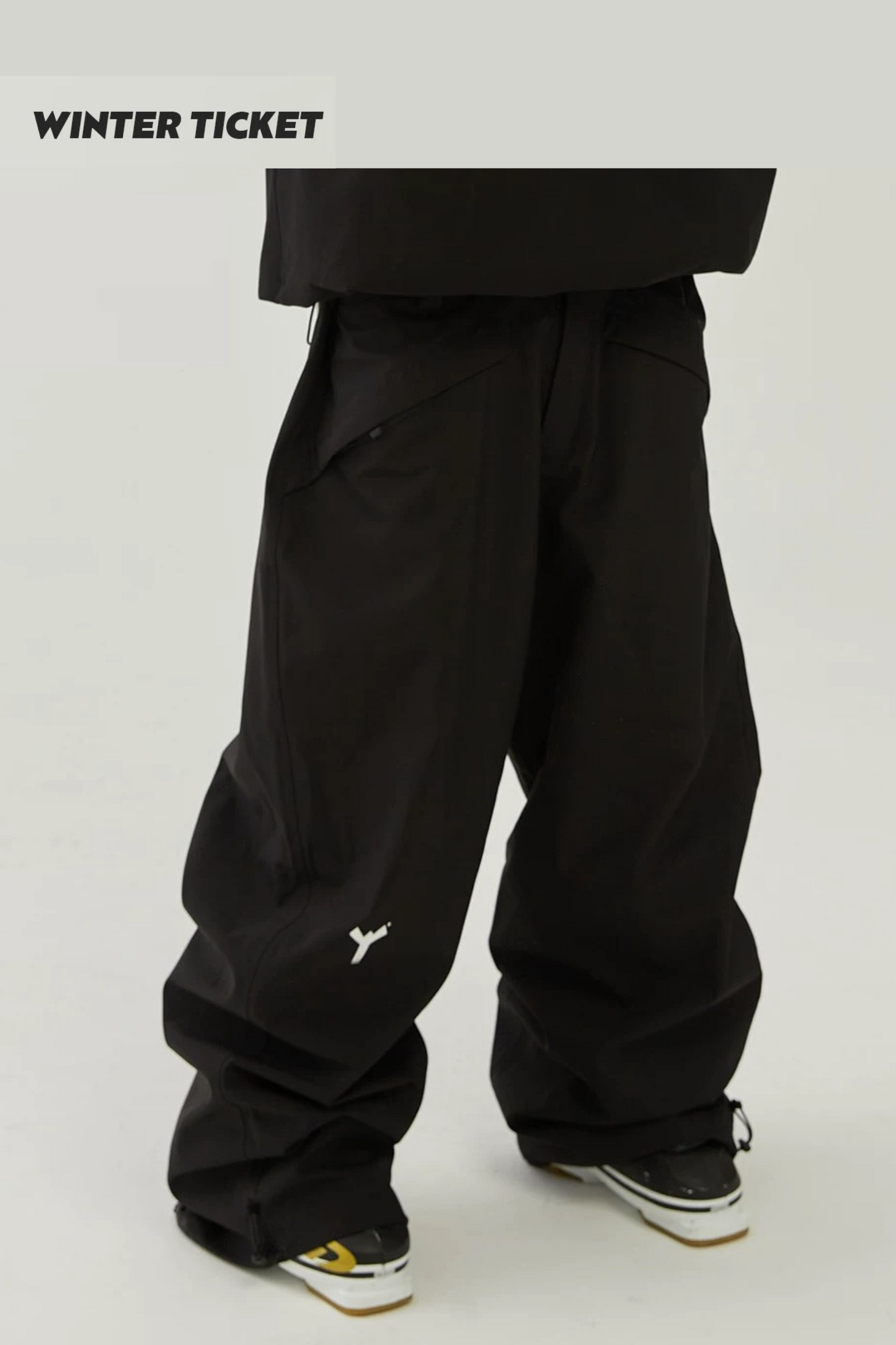 Winter Ticket Freestyle Oversize Black Snow Pants