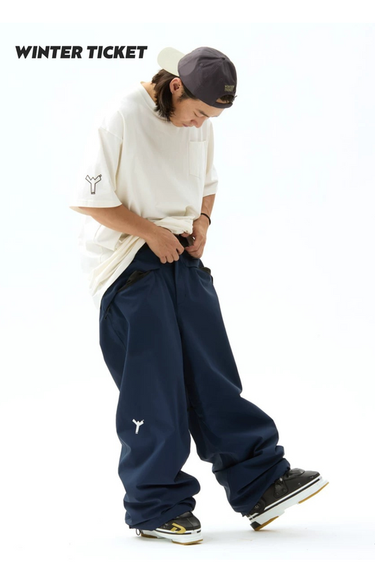 Winter Ticket Freestyle Oversize Navy Blue Snow Pants