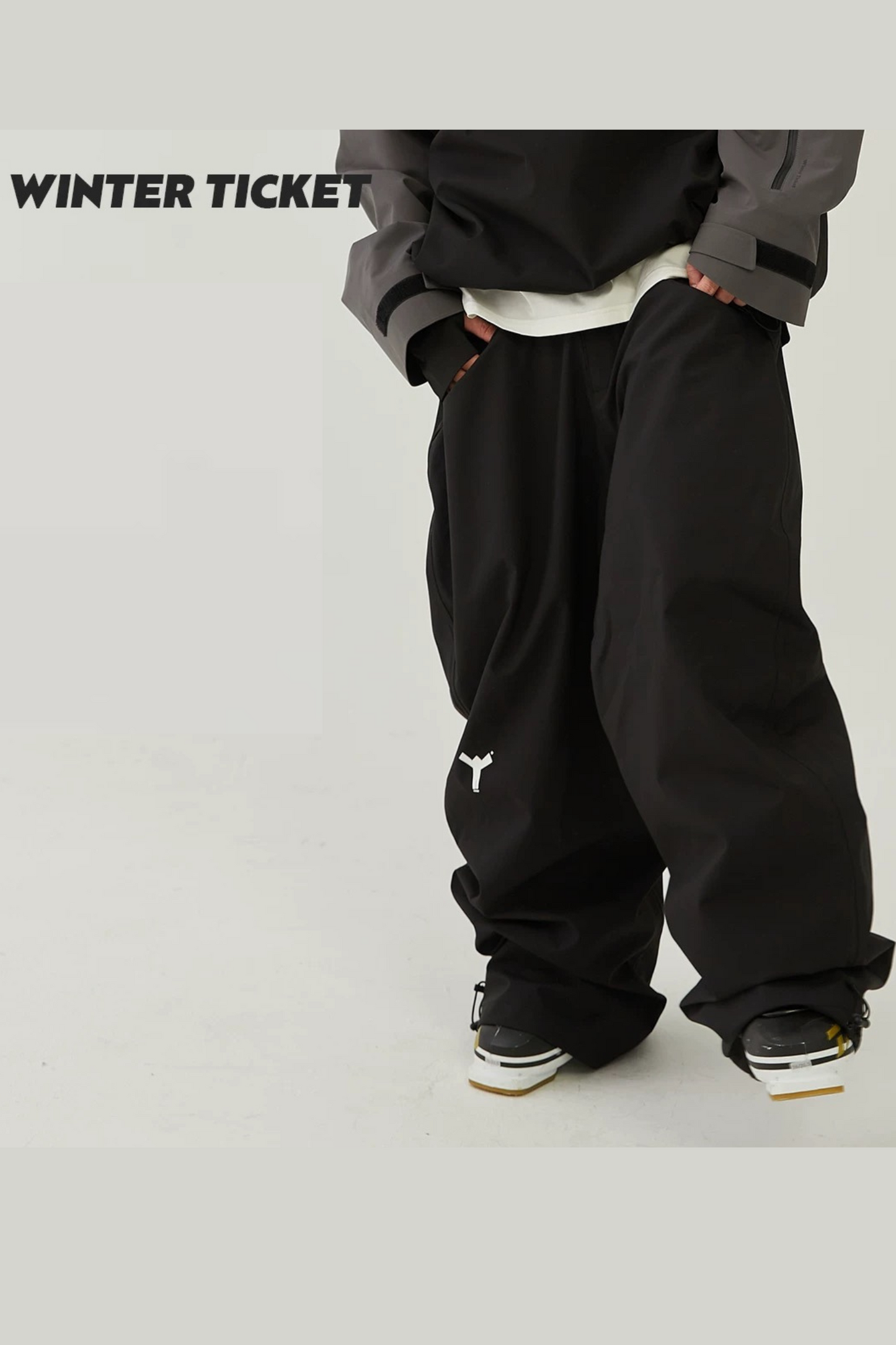 Winter Ticket Freestyle Oversize Black Snow Pants