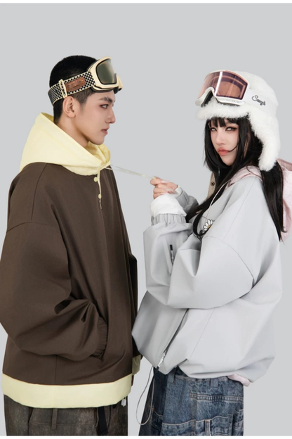 Swagli Wildflower Crew Ski Snowboard Pullover Jacket