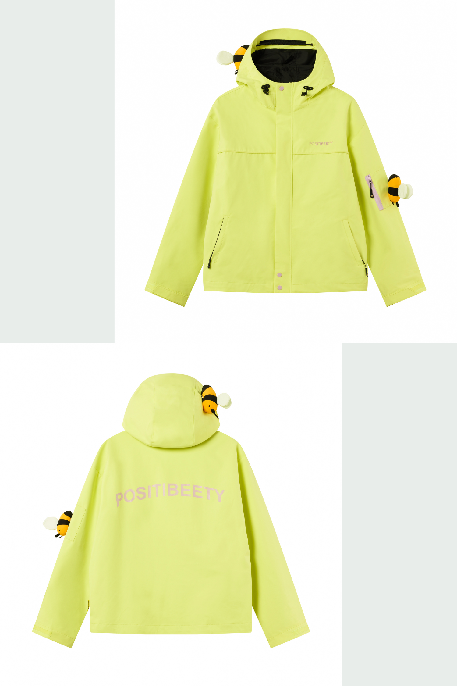 Positibeety 3L Detachable Bee Snow Jacket - Exile Space