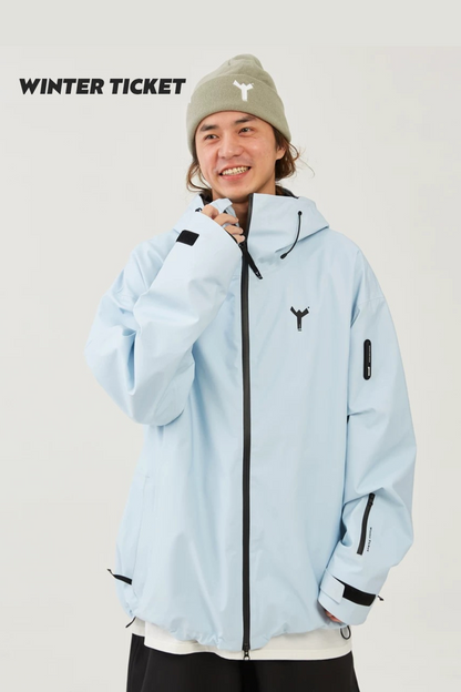 Winter Ticket 3L Freestyle Oversize Light Blue Ski Jacket