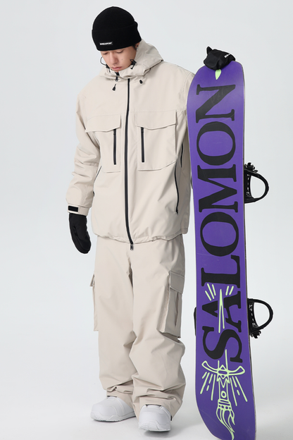 SEARIPE Heavyweight Waterproof 3-Layer Fabric Snow Pants Unisex