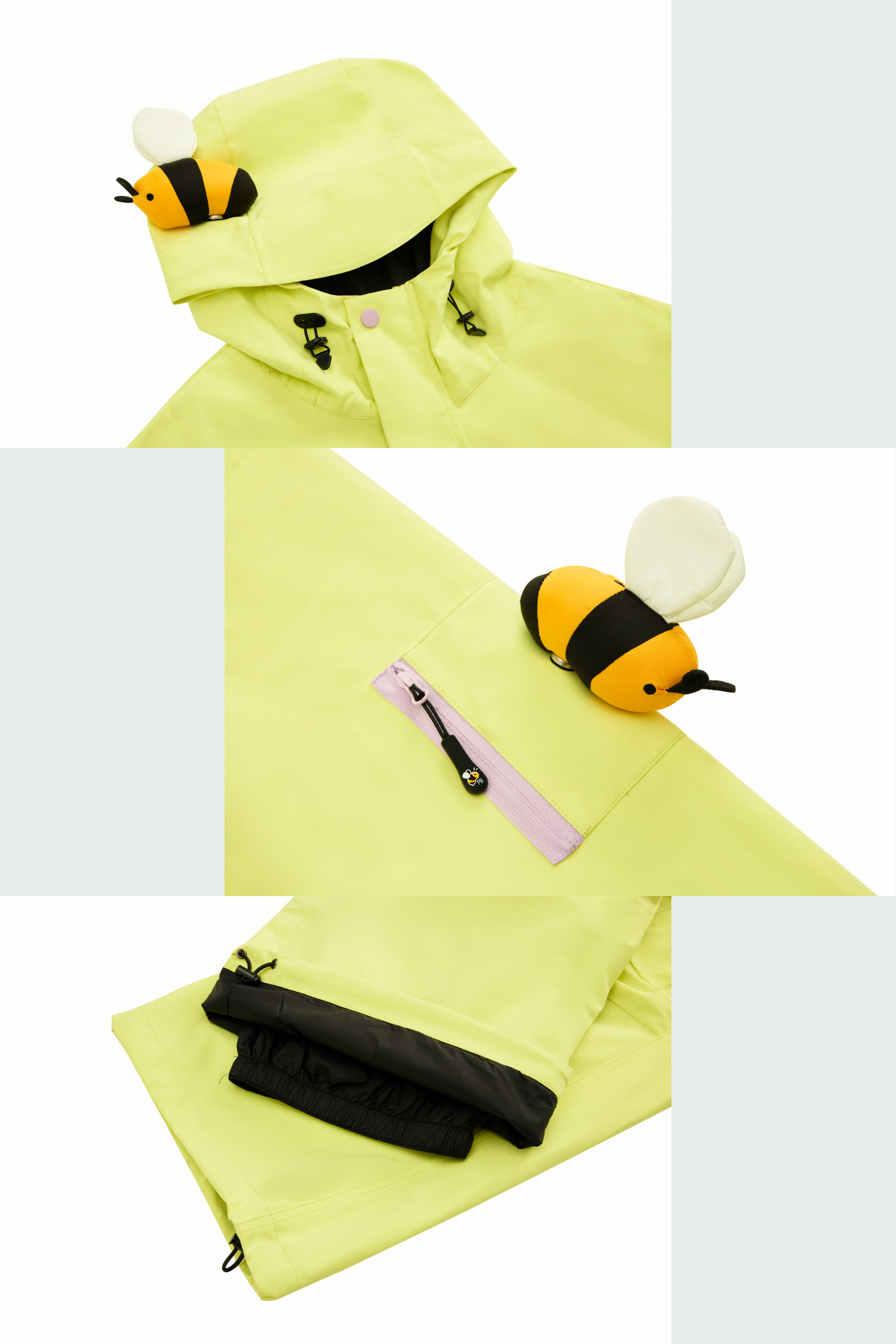 Positibeety 3L Detachable Bee Snow Jacket - Exile Space