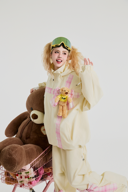 SwagLi Teddy Bear Bow Snowsuit