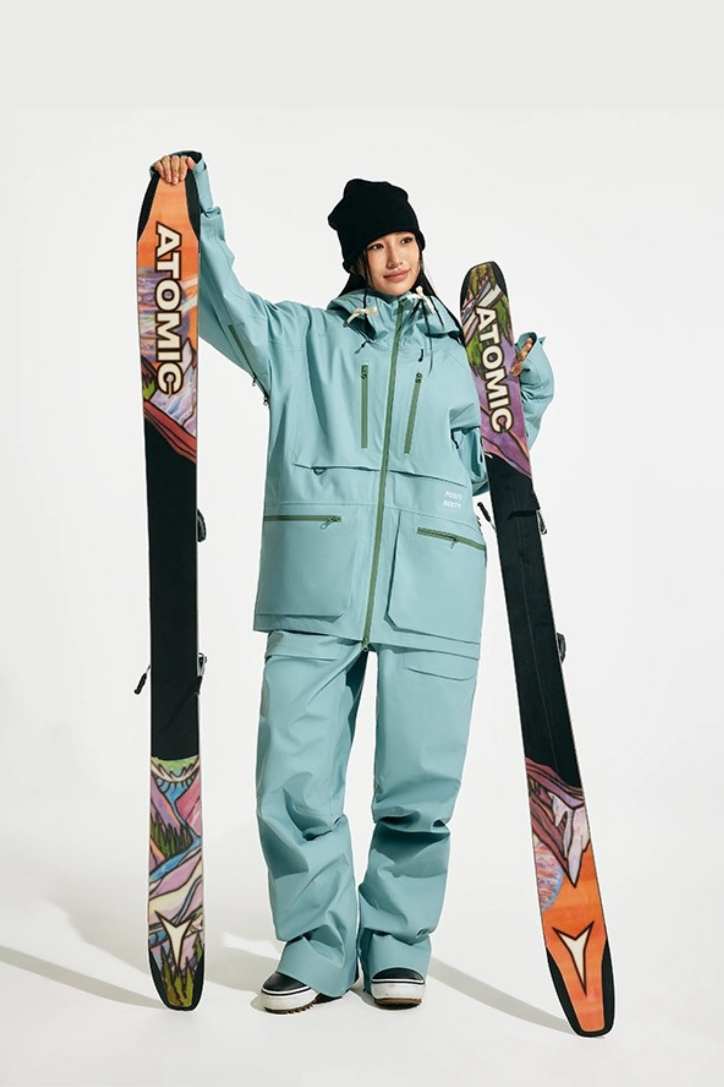 Positibeety 3L  Ski Snowboard Bib Pants Suit Set