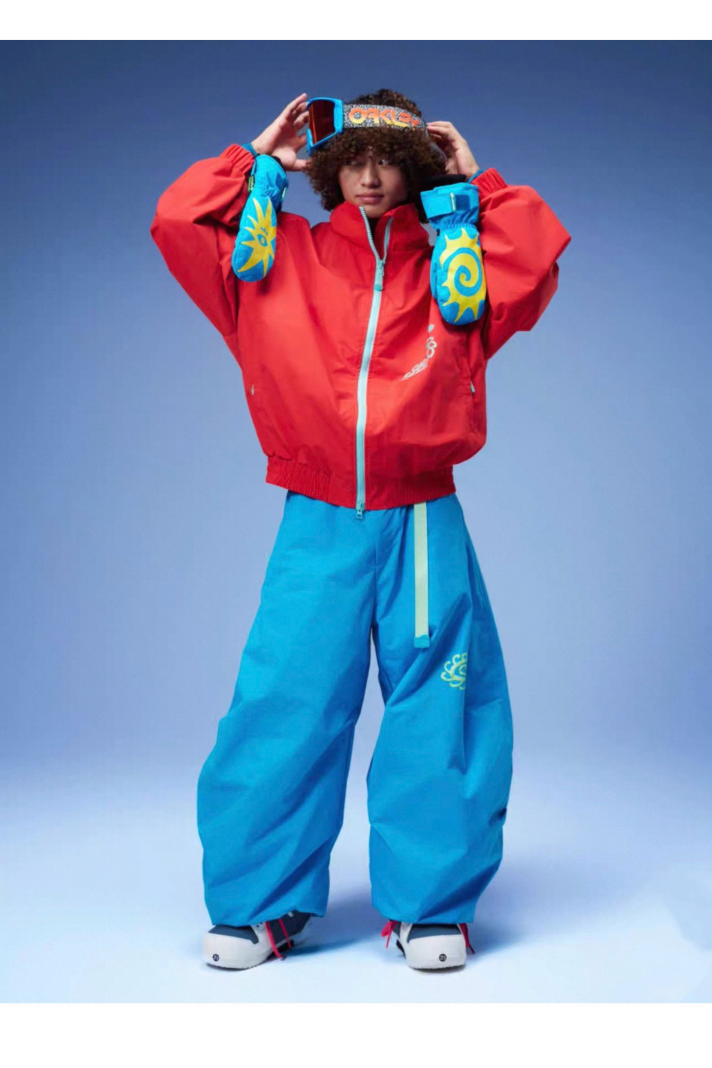 OddyEddy Zima Blue Baggy Snowboard Pants- Unisex