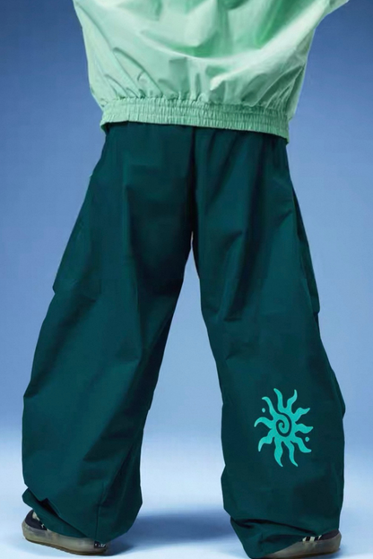 OddyEddy Ash Green Baggy Snowboard Pants- Unisex
