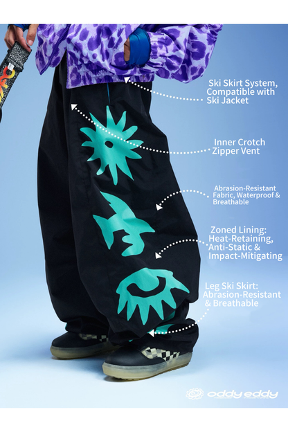 OddyEddy Totem Baggy Snowboard Pants - Unisex
