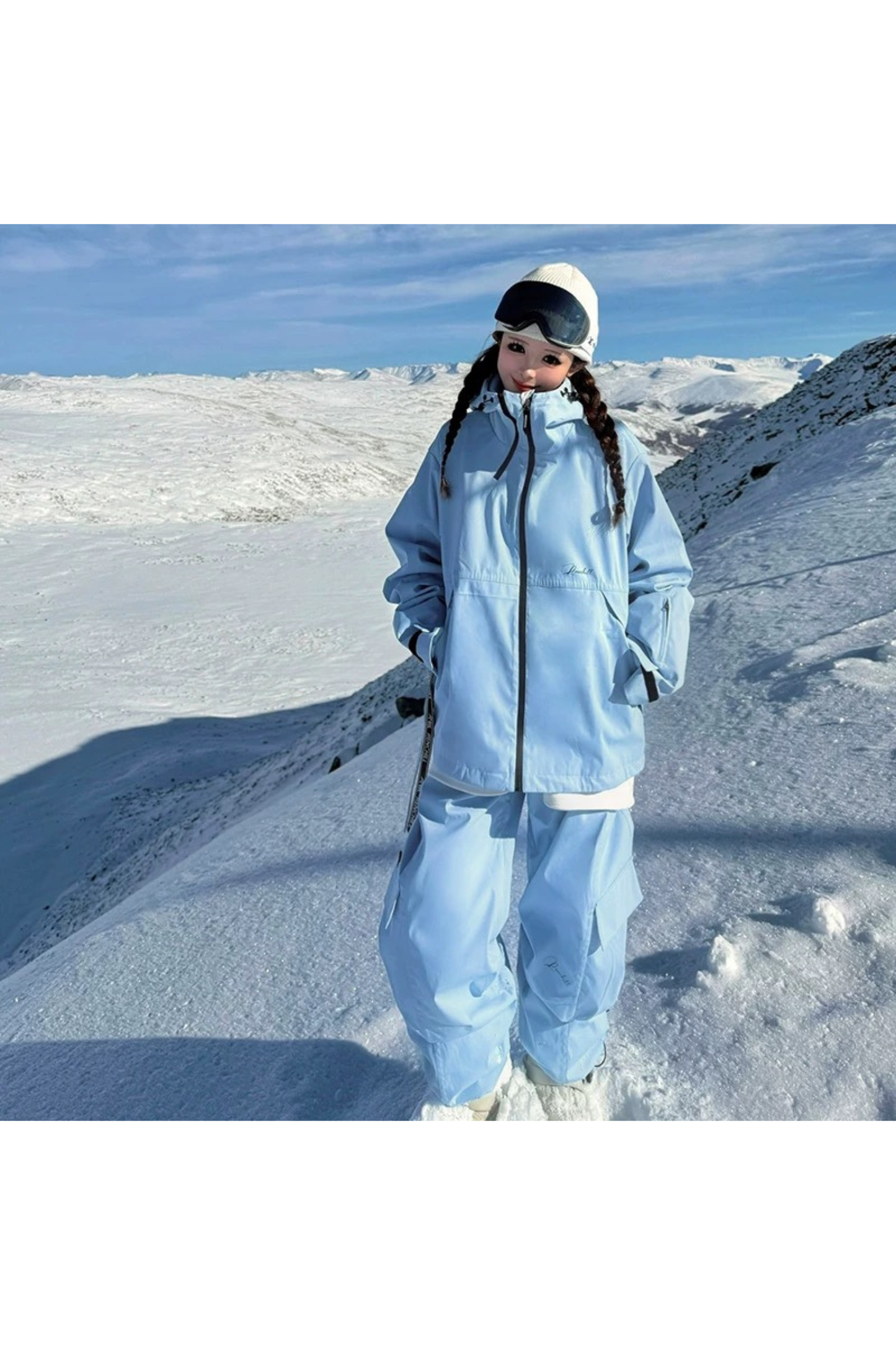 Renchilli Ocean Blue Snowboard Jacket and Pants Set