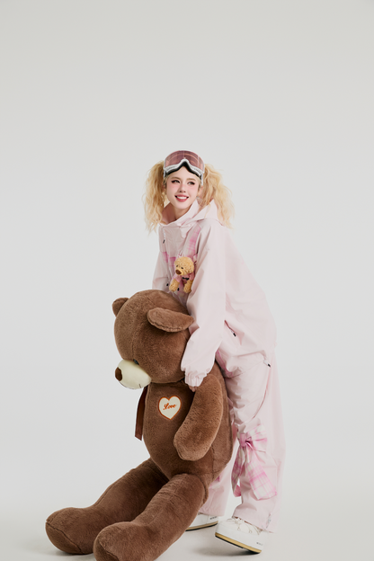 SwagLi Teddy Bear Bow Snowsuit