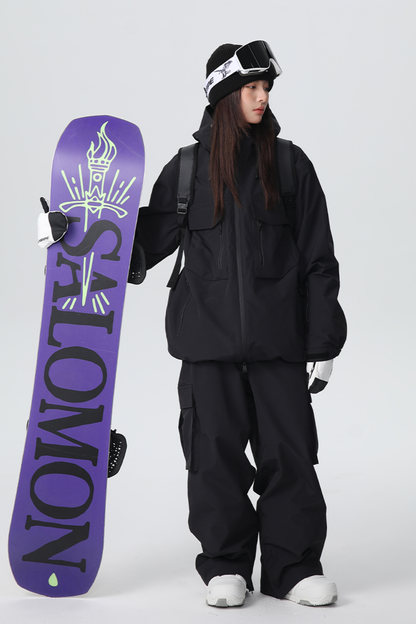 SEARIPE Heavyweight Waterproof 3-Layer Fabric Snow Pants Unisex
