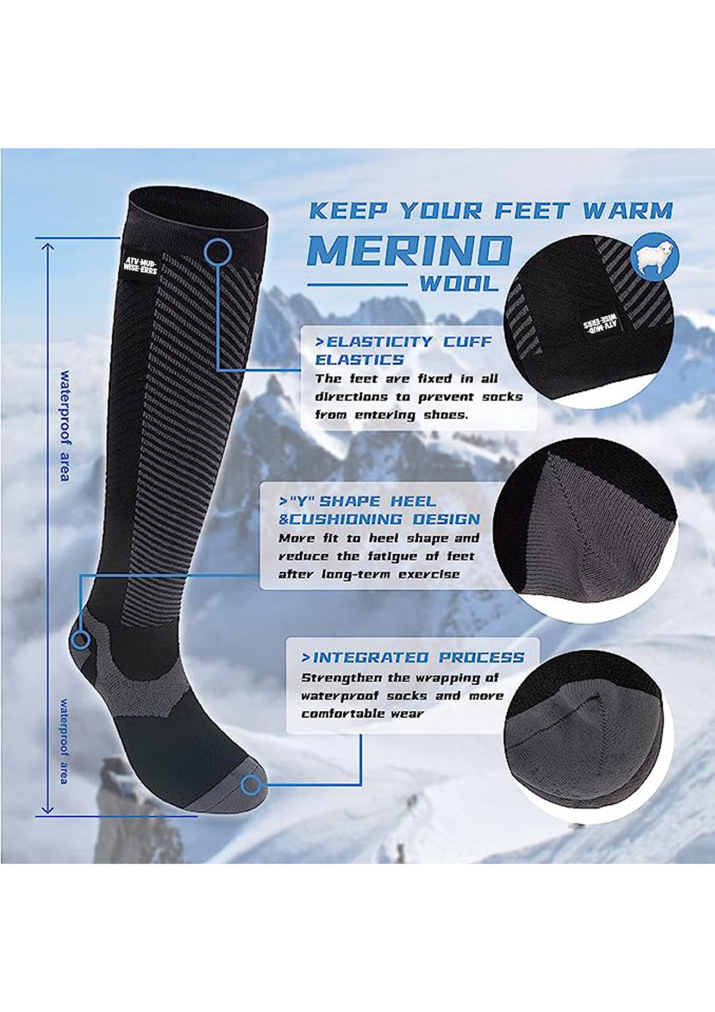 Leakdry Waterproof Breathable Socks Ultra Compression Knee High - Exile Space