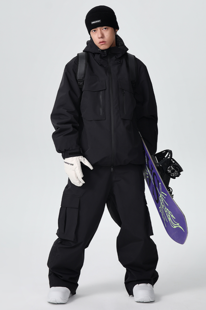 SEARIPE Heavyweight Waterproof 3-Layer Fabric Snow Pants Unisex