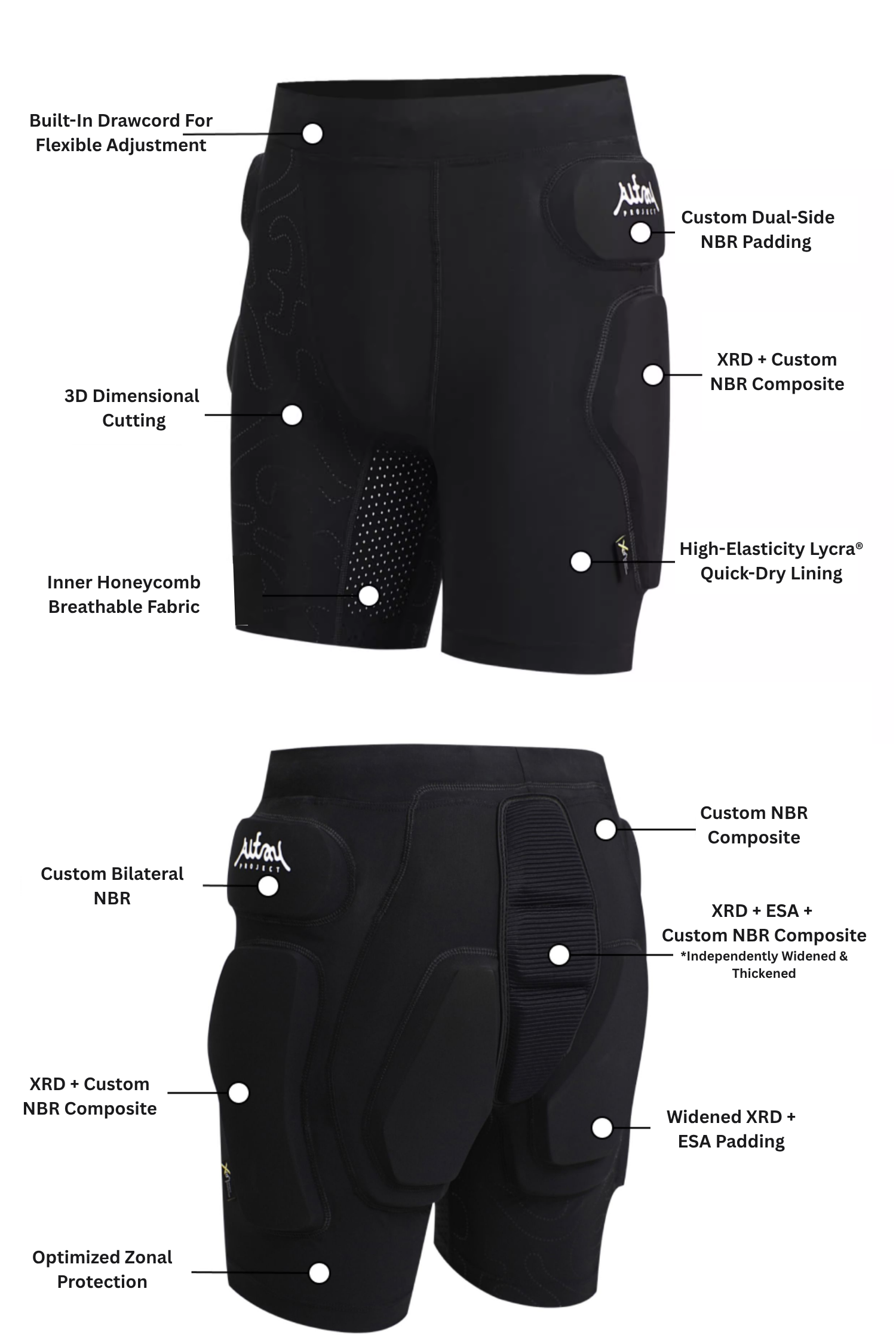 Altay Project Ski Snowboard XRD Hip Protector - Exile Space