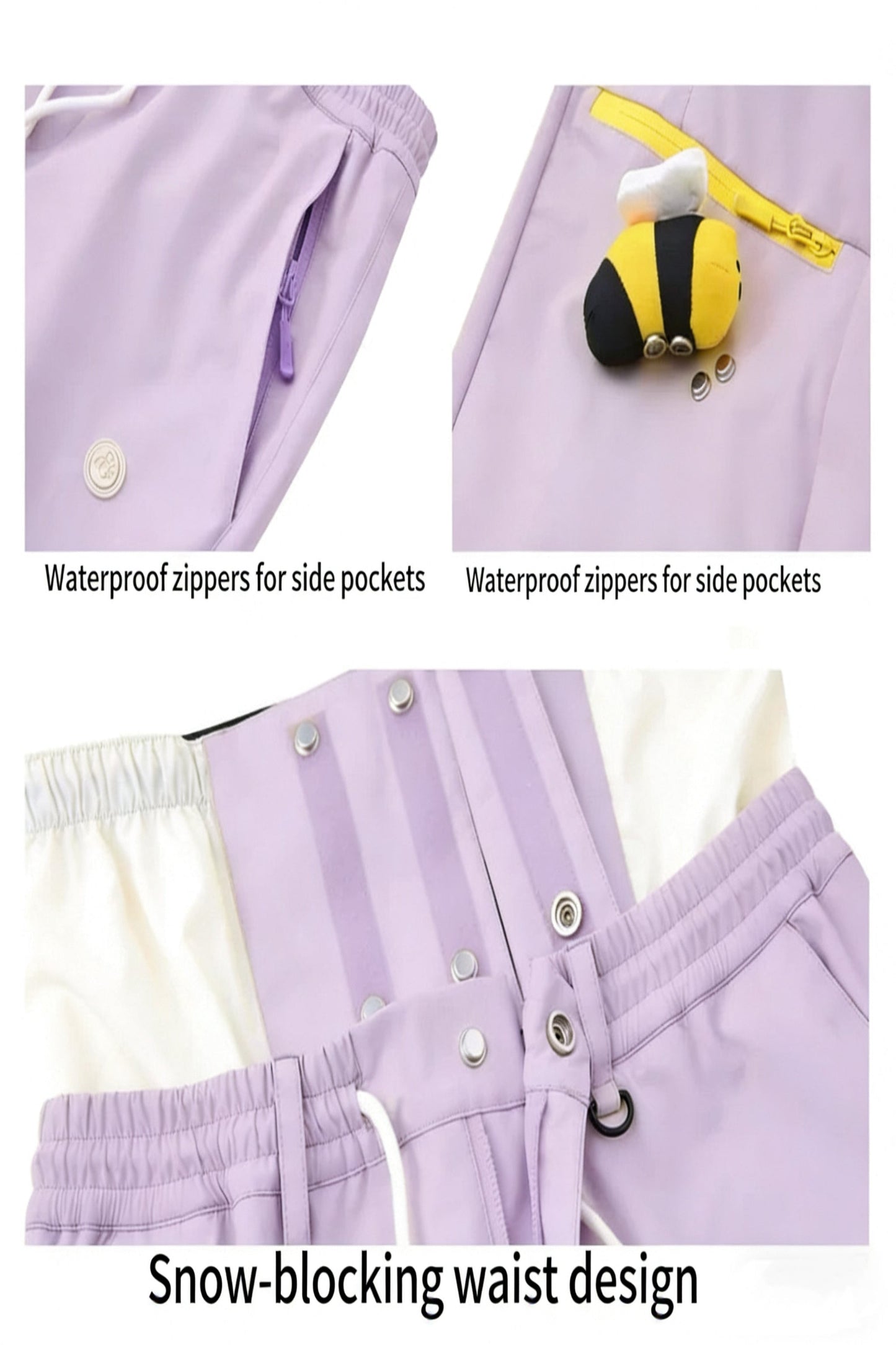 Positibeety 3L Honeybee Ski Snowboard Jacket and Pants Set