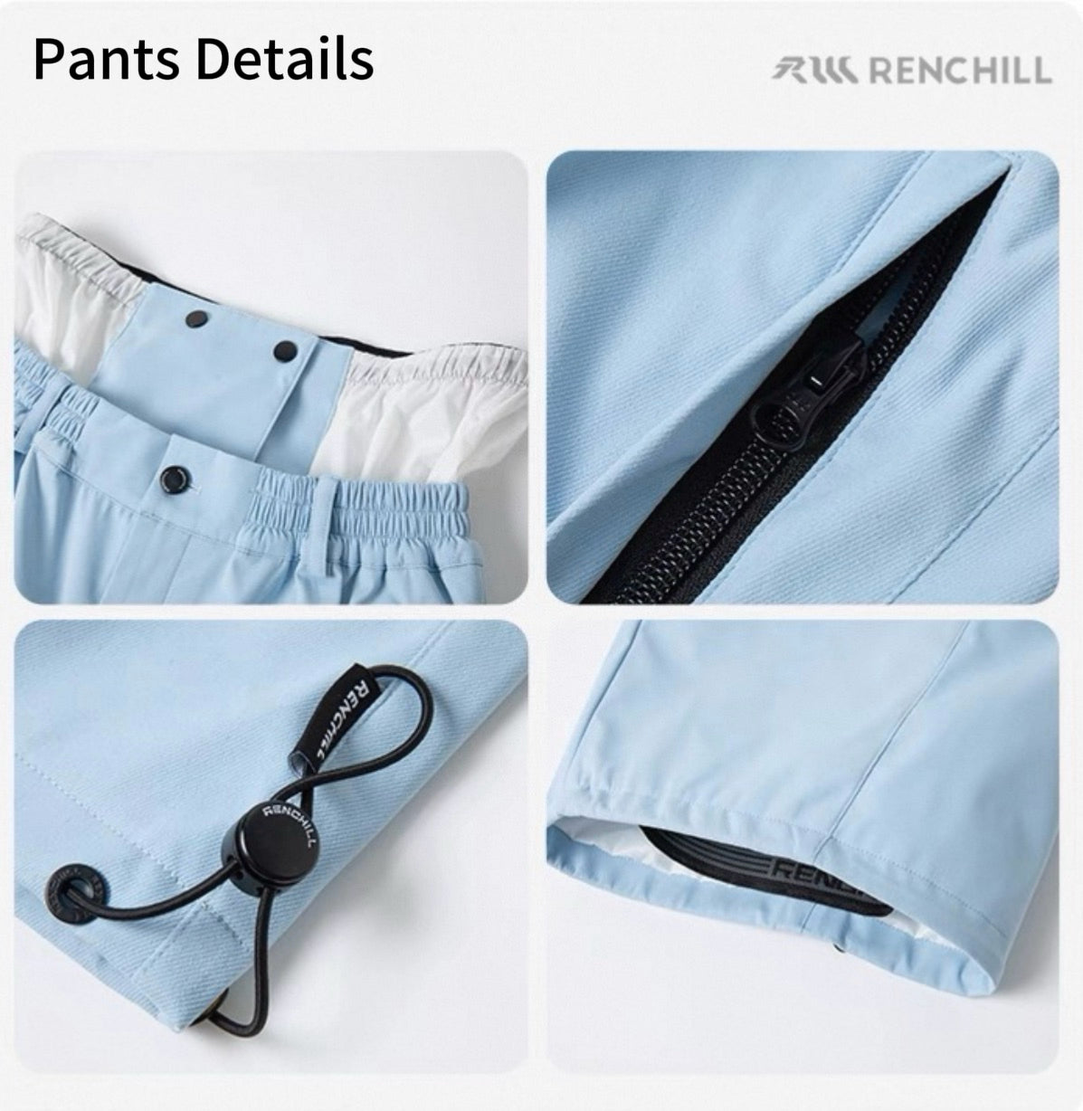 Renchilli Ocean Blue Snowboard Jacket and Pants Set