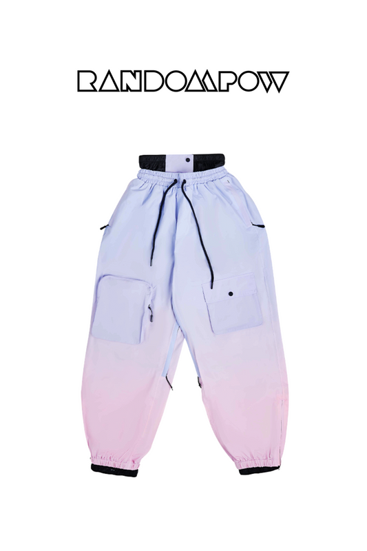 RandomPow Gradient Pink Snow Pants - Exile Space