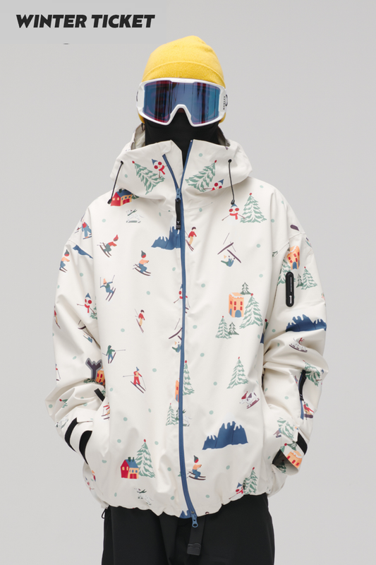 Winter Ticket 3L Freestyle Oversize Winter Fun Ski Jacket Unisex - Exile Space