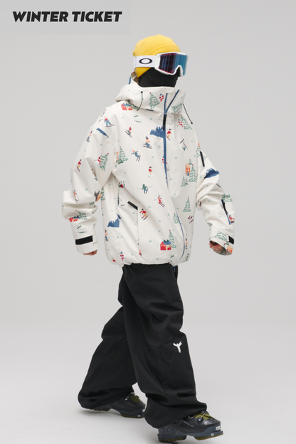 Winter Ticket 3L Freestyle Oversize Winter Fun Ski Jacket Unisex - Exile Space
