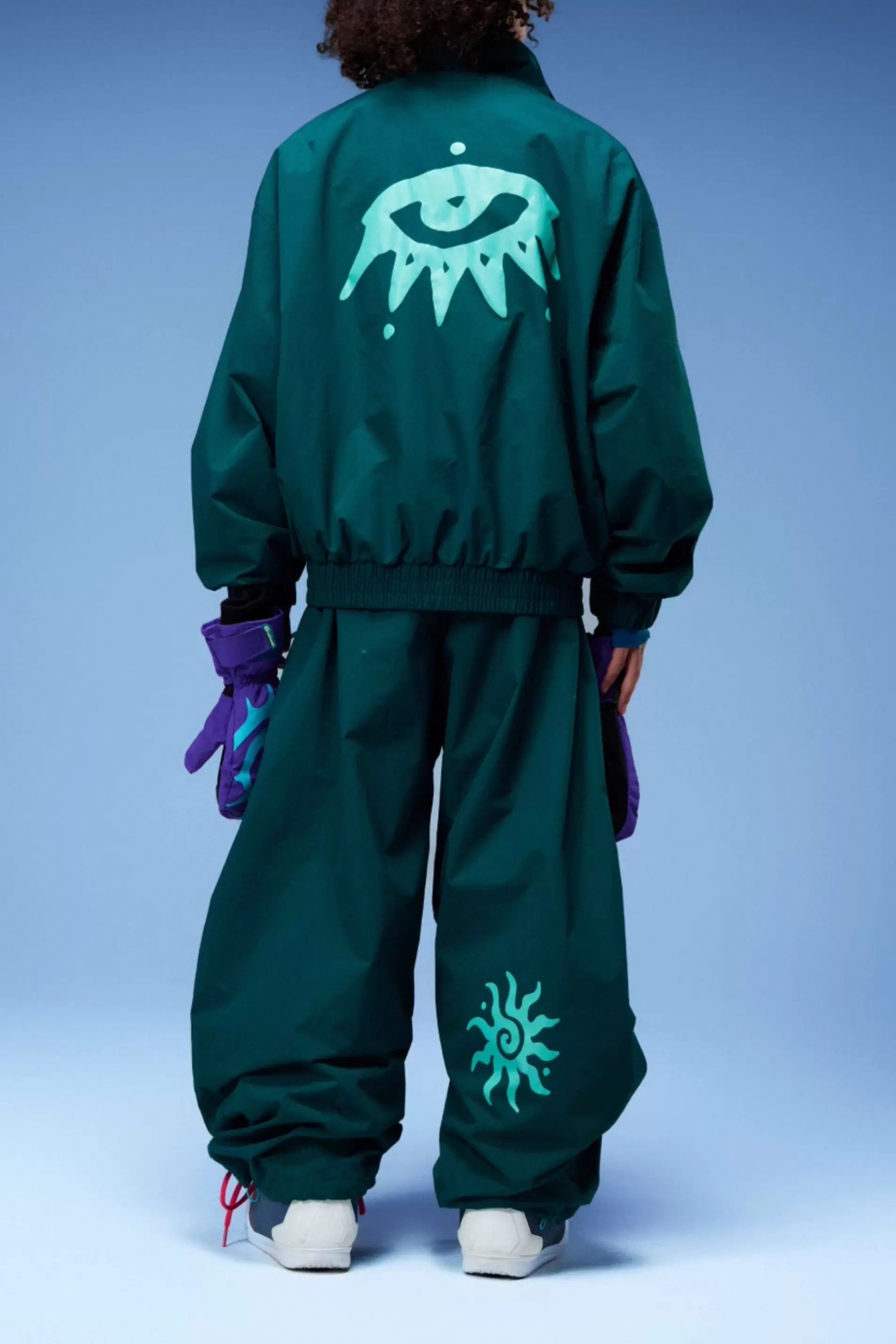 OddyEddy Ash Green Baggy Snowboard Pants- Unisex