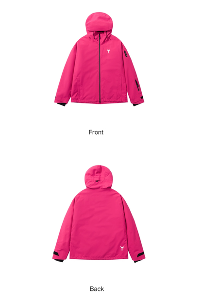 Winter Ticket 3L Freestyle Oversize Red Rose Ski Jacket Unisex - Exile Space