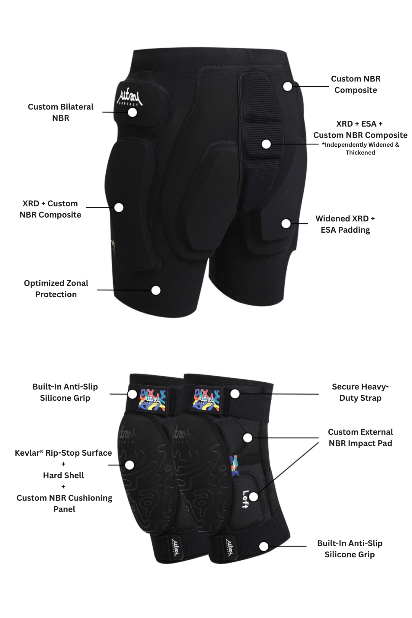 Altay Project Ski Snowboard XRD® Knee Protector