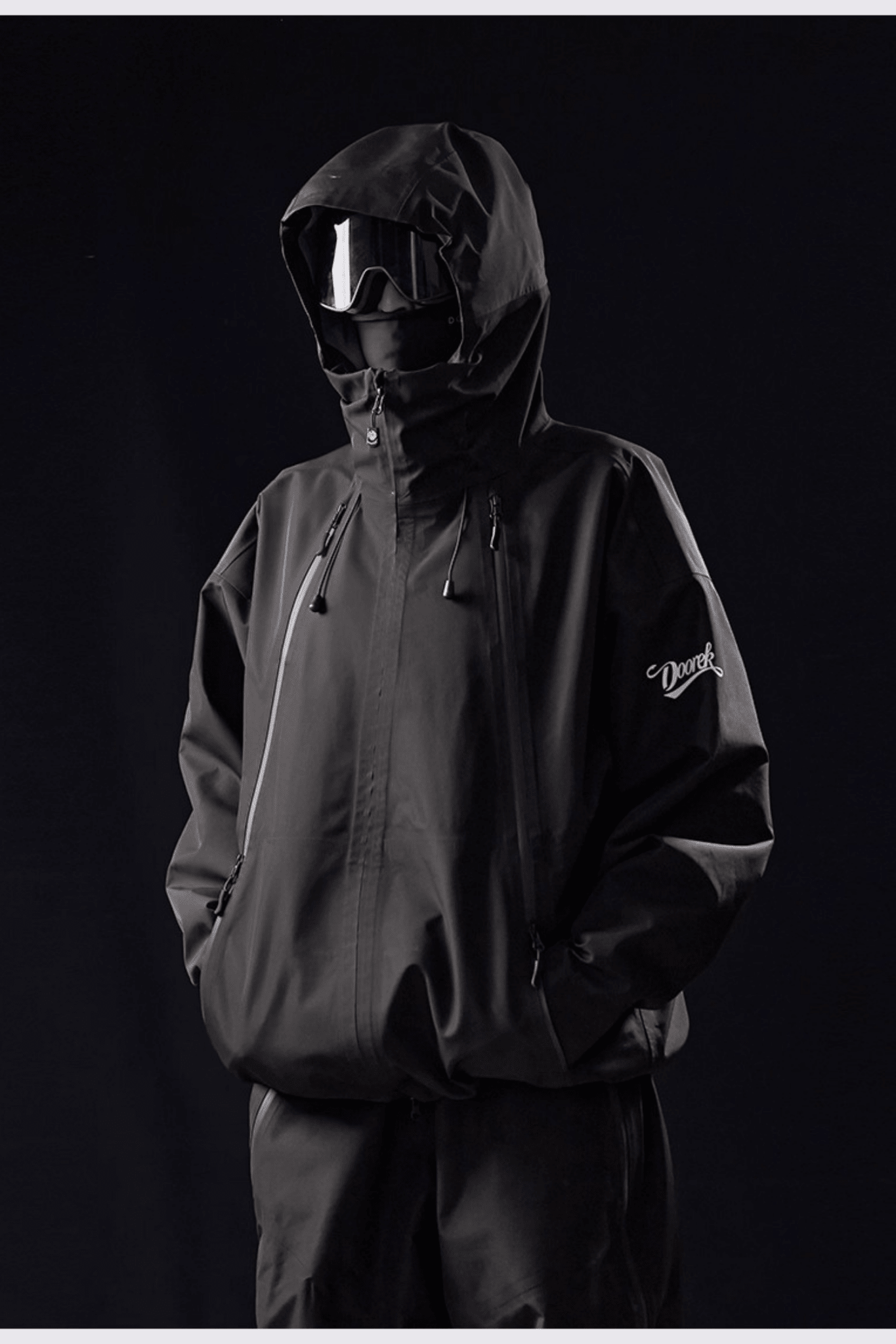 DOOREK 3L Essential Baggy Shell Jacket and Pants Set White - Unisex