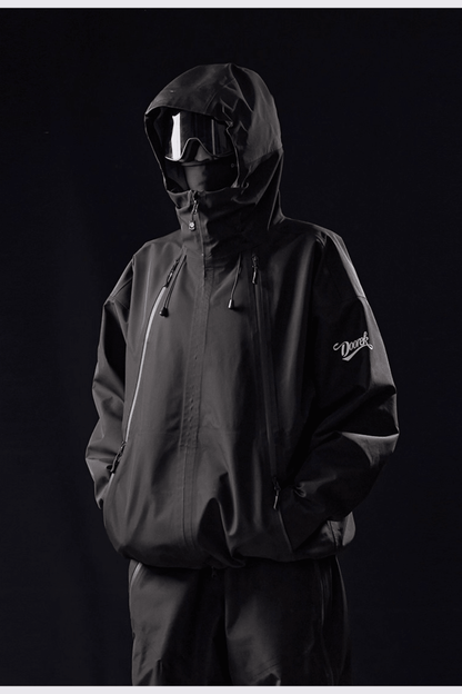 DOOREK 3L Essential Baggy Shell Jacket and Pants Set White - Unisex