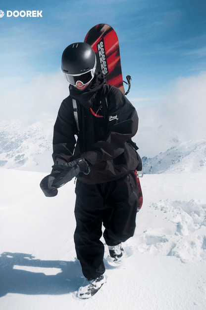 DOOREK 3L Essential Baggy Shell Jacket and Pants Set White - Unisex