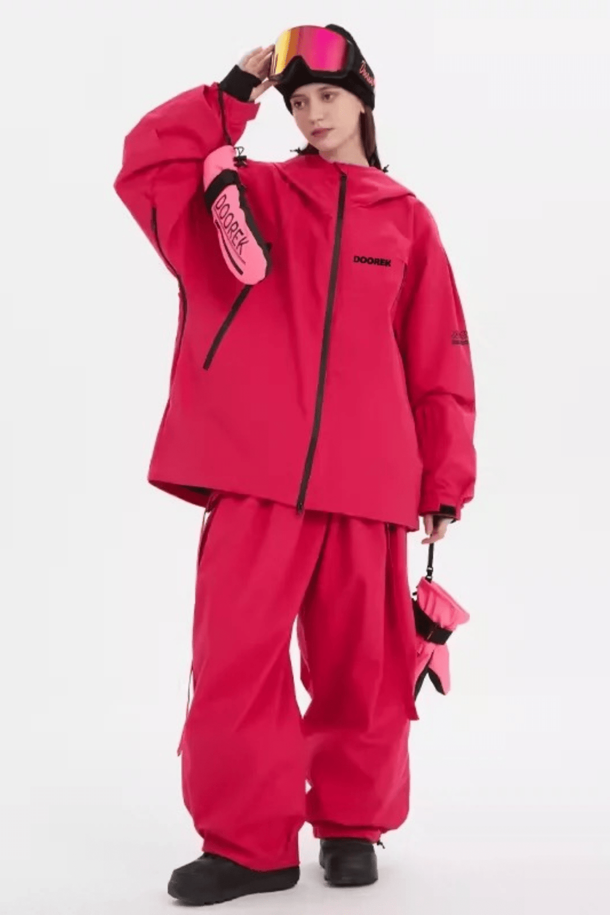 DOOREK Bunny Ear Detachable Jacket and Bib Pants Set