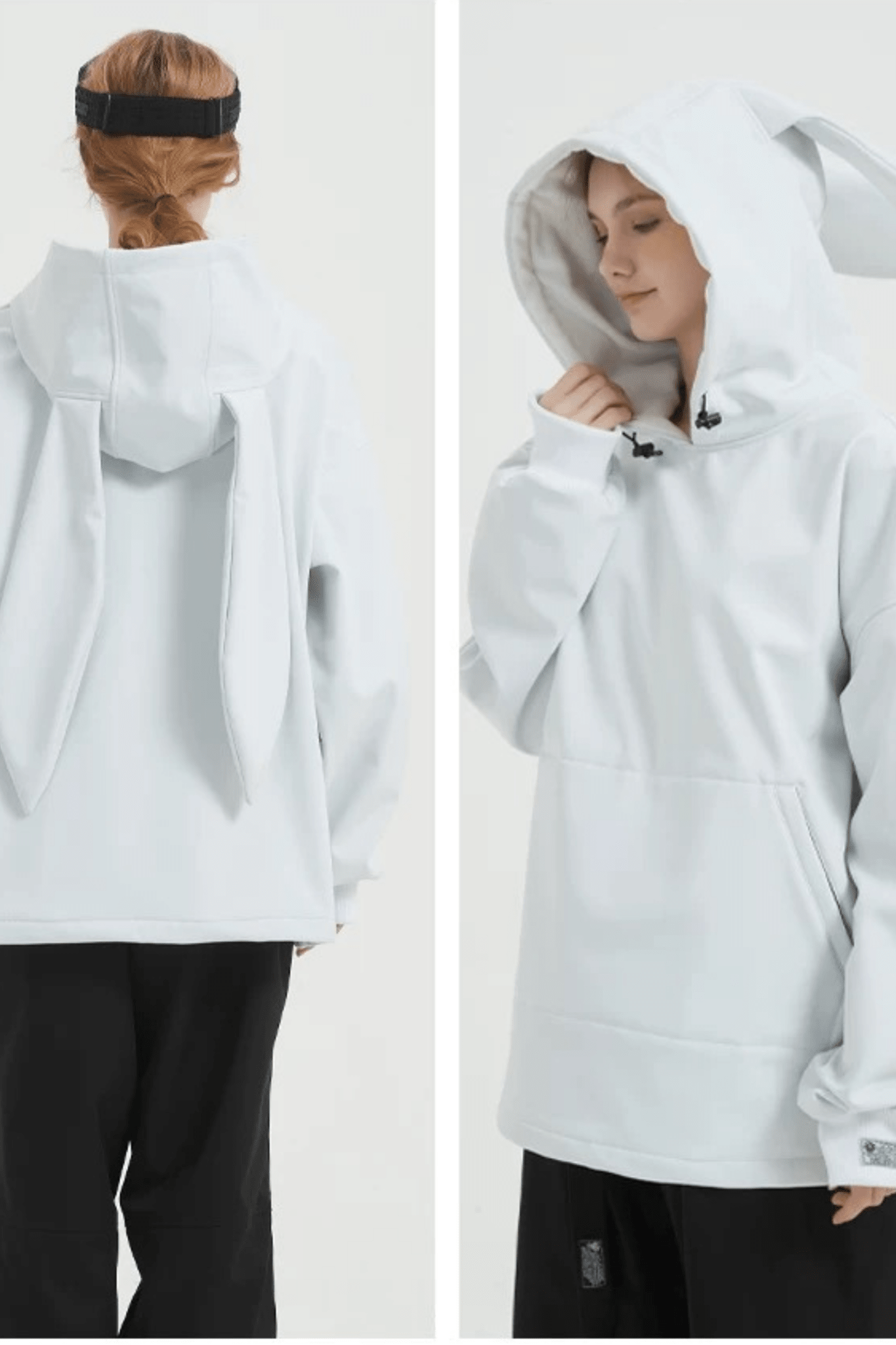 DOOREK Bunny Ear Ski Snowboard Waterproof Hoodie