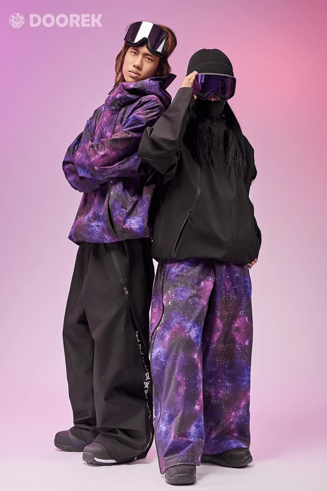 DOOREK Unisex 3L Cosmic Hardshell Snow Jacket and Pants Set