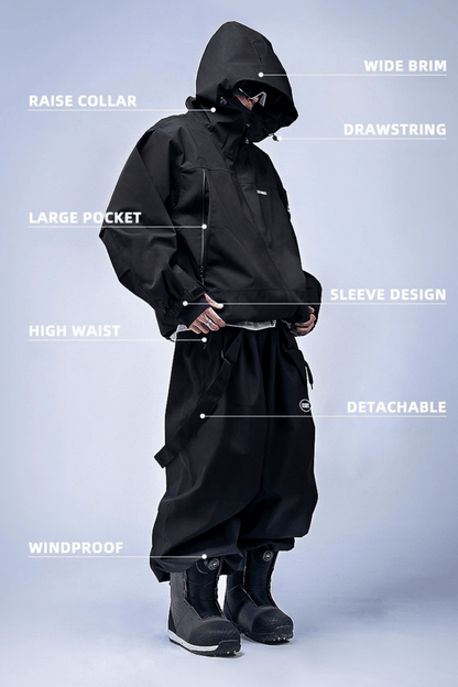 DOOREK Unisex 3L Thunder Insulated Snow Jacket and Pants Set