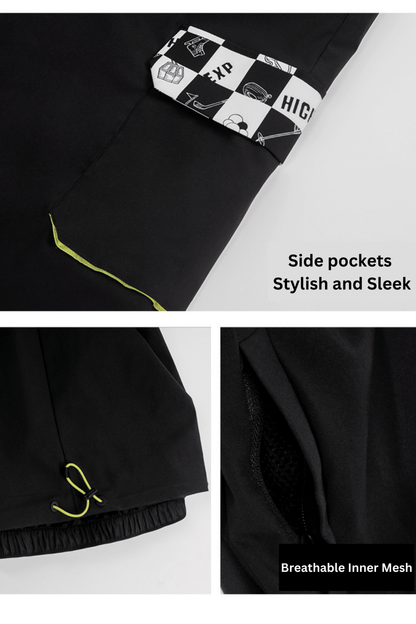 HIGH EXPERIENCE Women's Checkerboard Ski Snowboard Insulated Jacket and Pants Set