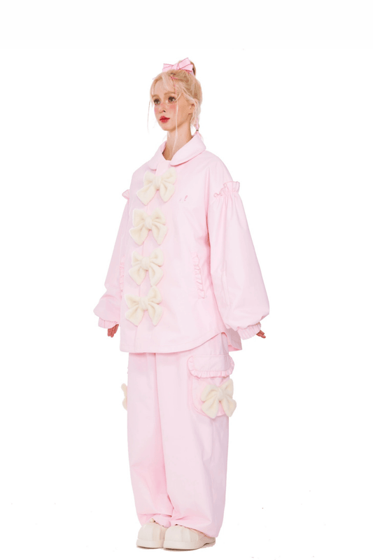 LMDSNOW Women's Pink Ski Snowboard Jacket and Pants Set