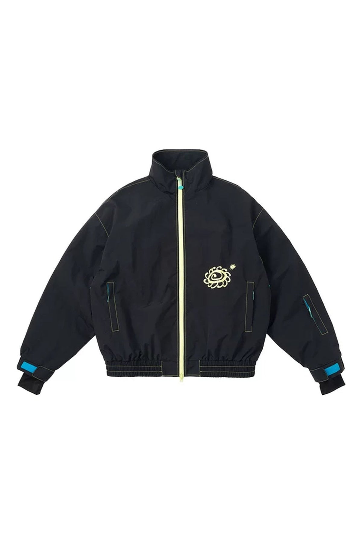 OddyEddy Nocturne Black Ski & Snowboard Jacket product-only view
